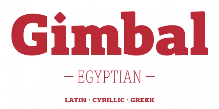Gimbal Egyptian font preview