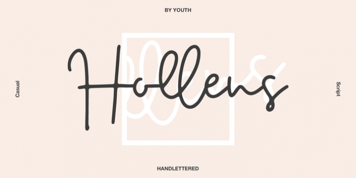 Hollens font preview