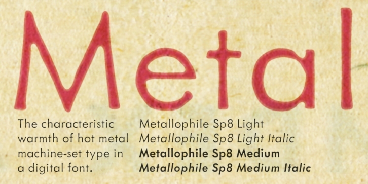 Metallophile Sp8 font preview