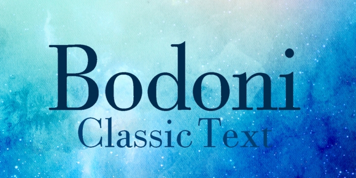 Bodoni Classic Text font preview