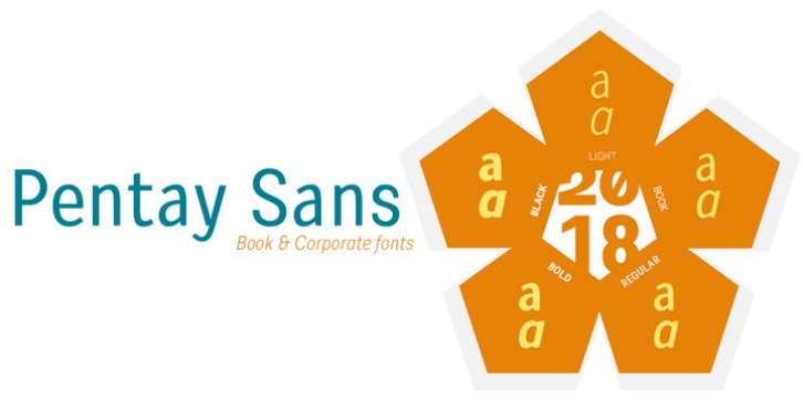 Pentay Sans font preview