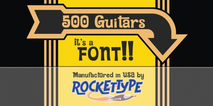 500 Guitars font preview
