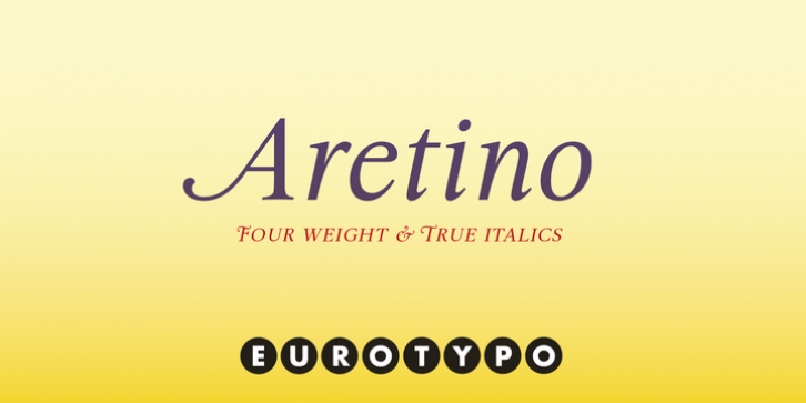 Aretino font preview