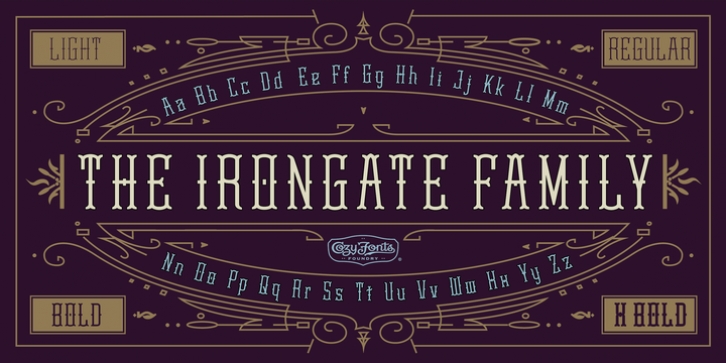 Irongate font preview