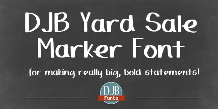 DJB Yard Sale Marker font preview