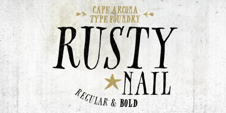 CA Rusty Nail font preview