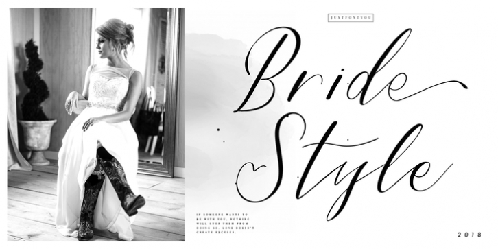 Bride Style font preview
