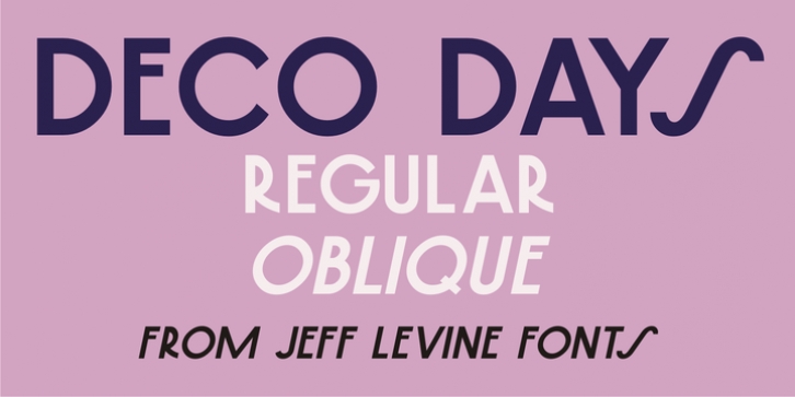 Deco Days JNL font preview