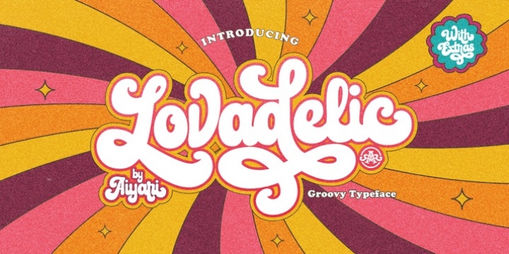 Lovadelic font preview