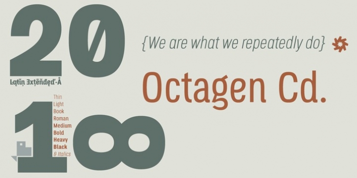 Octagen Condensed font preview