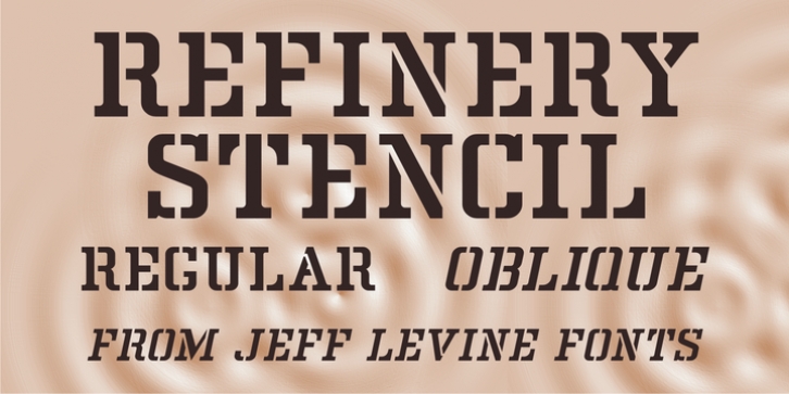 Refinery Stencil JNL font preview