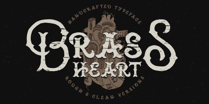 Brass Heart font preview