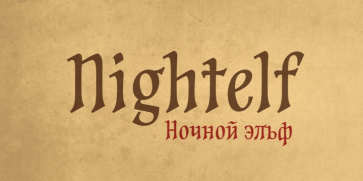Nightelf font preview