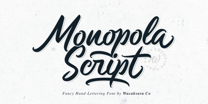 Monopola Script font preview