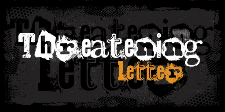 Threatening Letter font preview
