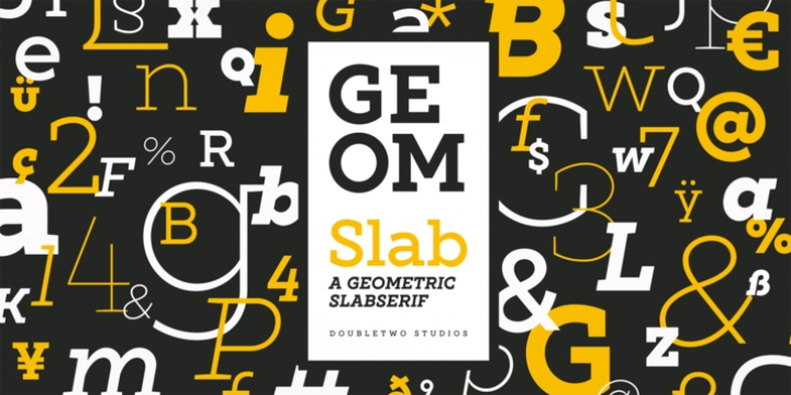 XXII Geom Slab font preview