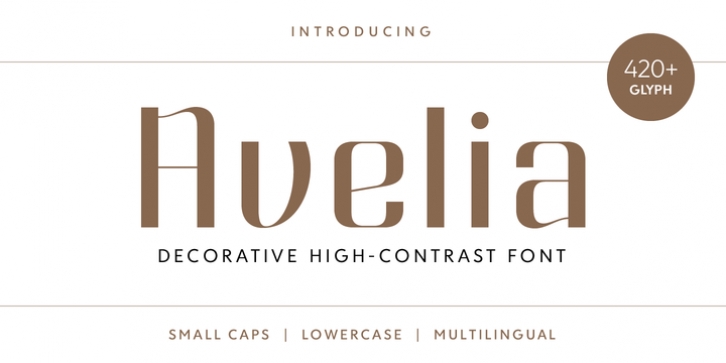 Avelia font preview
