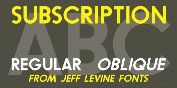 Subscription JNL font preview