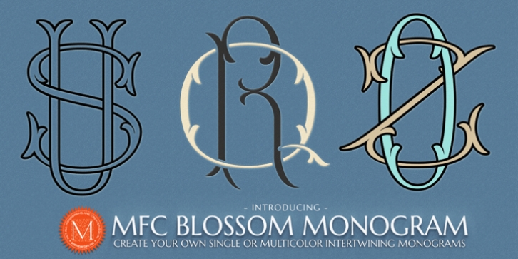 MFC Blossom Monogram font preview