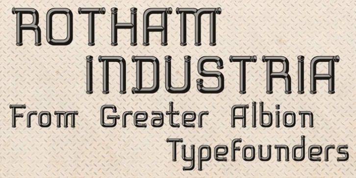 Rotham Industria font preview