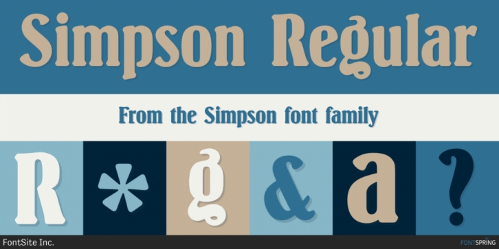 Simpson font preview