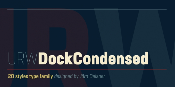 URW Dock Condensed font preview