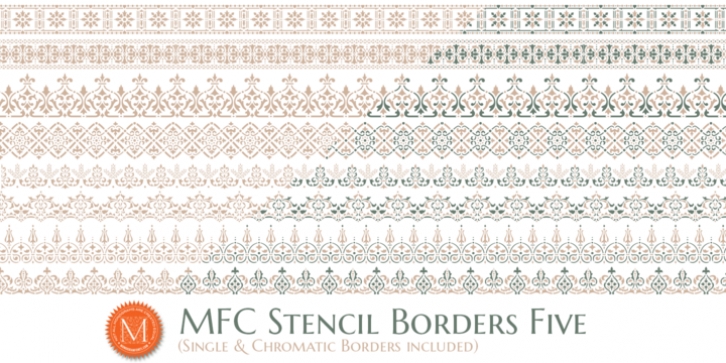 MFC Stencil Borders Five font preview