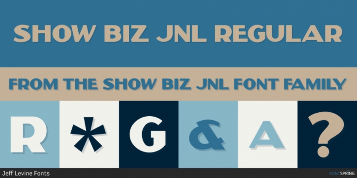Show Biz JNL font preview