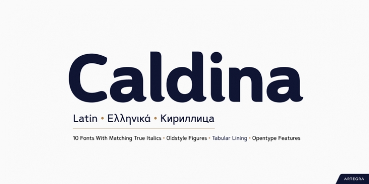 Caldina font preview