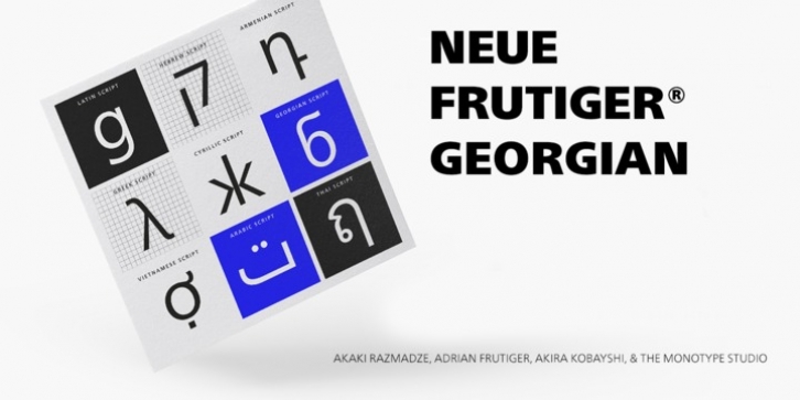 Neue Frutiger Georgian font preview