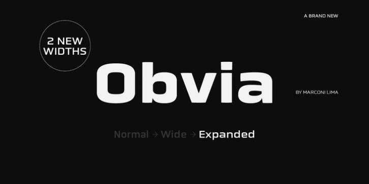 Obvia Expanded font preview