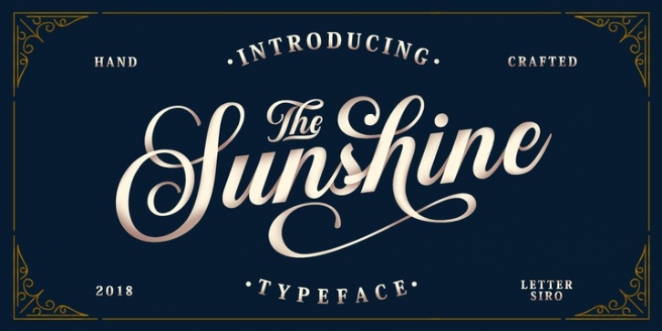 The Sunshine Script font preview