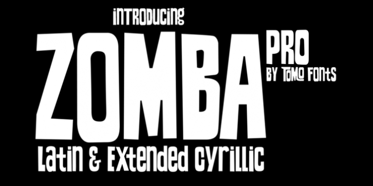 TOMO Zomba Pro font preview