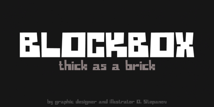 Blockbox font preview