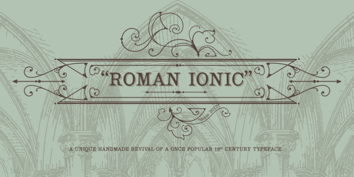 Roman Ionic font preview