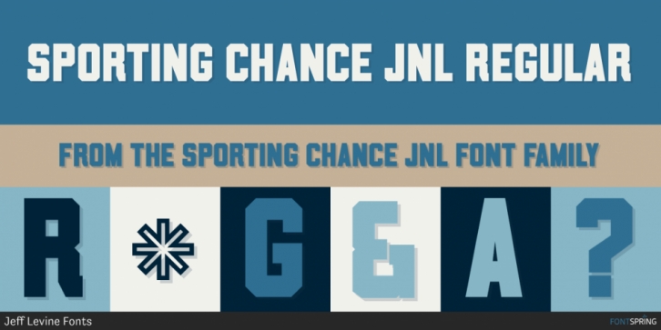 Sporting Chance JNL font preview