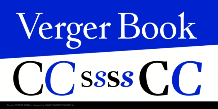 Verger Book font preview
