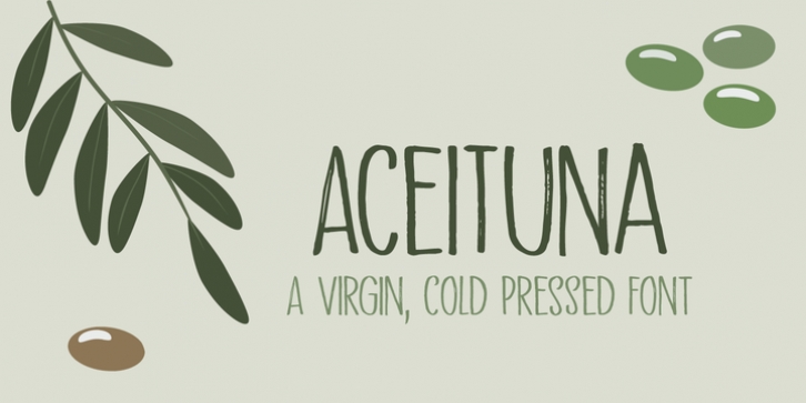 Aceituna font preview