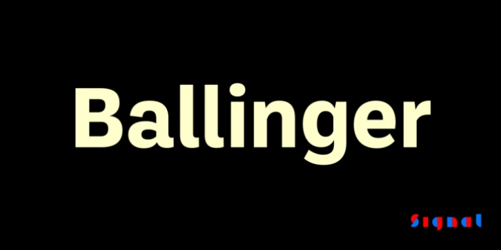 Ballinger font preview