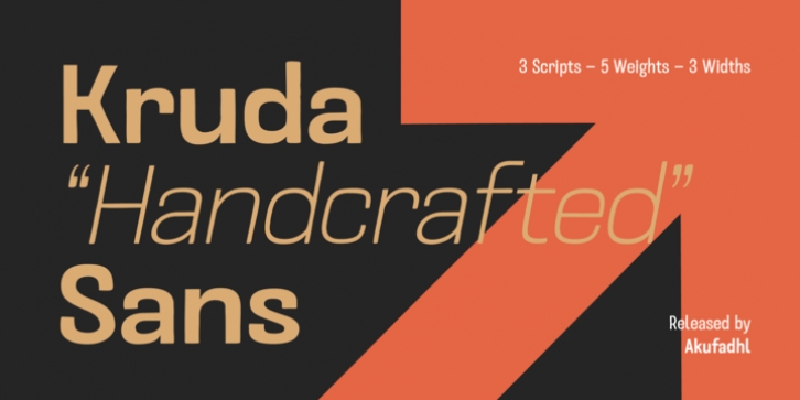 Kruda Handcrafted Sans font preview