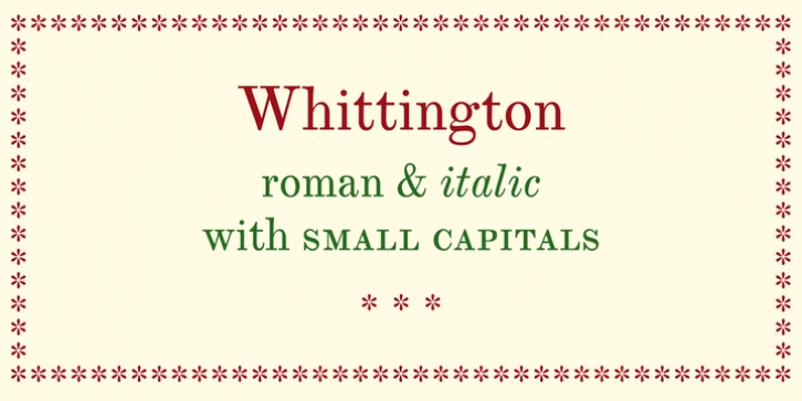 Whittington font preview