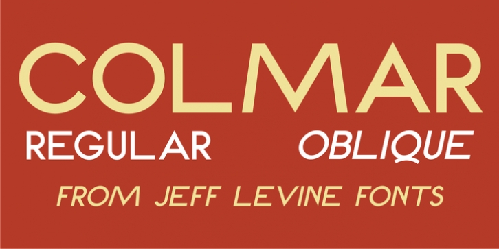 Colmar JNL font preview