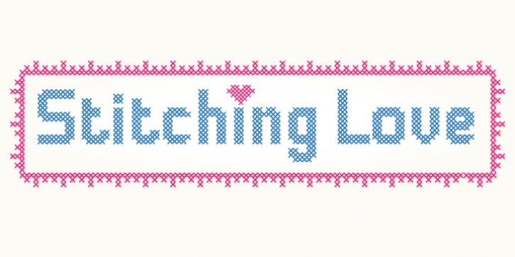 Stitching Love font preview