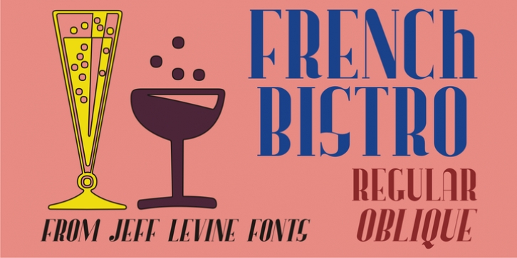 French Bistro JNL font preview