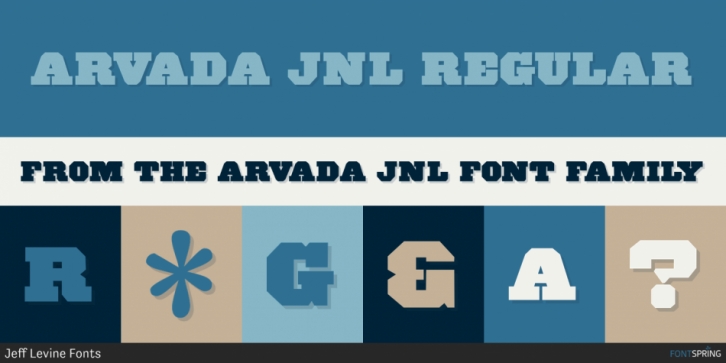 Arvada JNL font preview