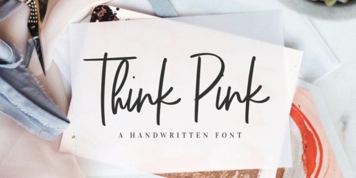Think Pink font preview