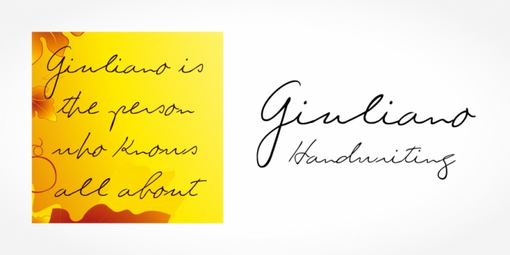 Giuliano Handwriting font preview