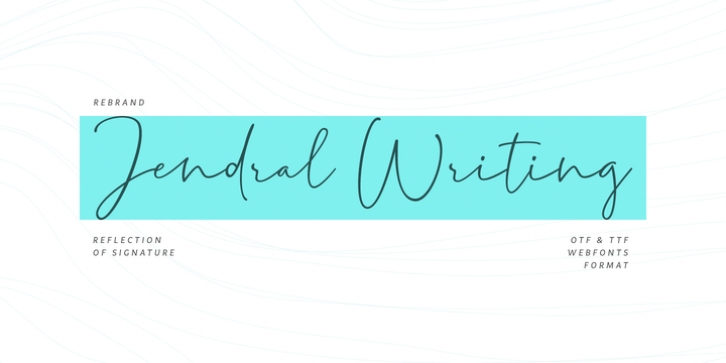Jendral Writing Pro font preview