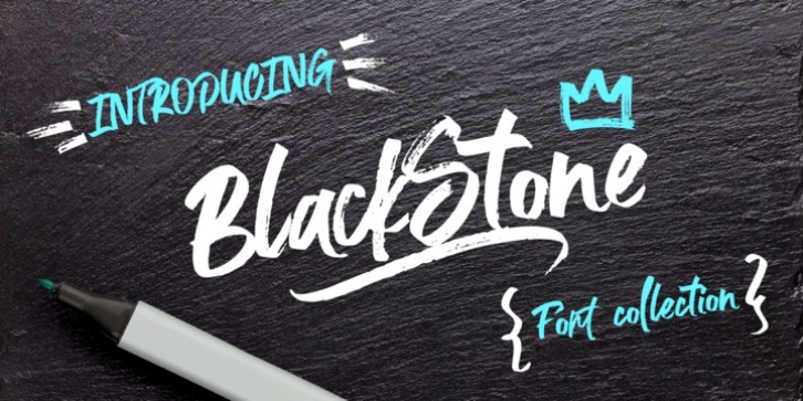 Black Stone Marker font preview