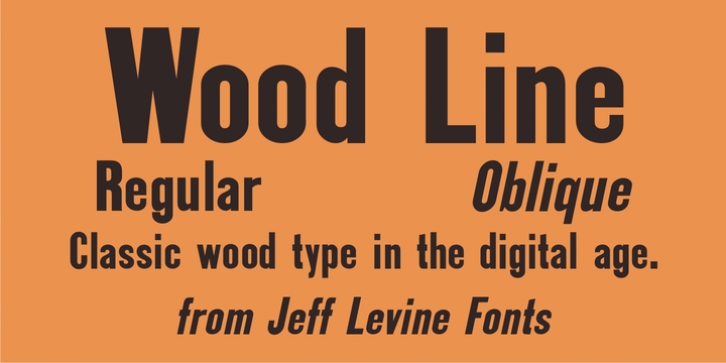 Wood Line JNL font preview